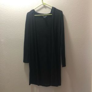 See You Monday long black cardigan